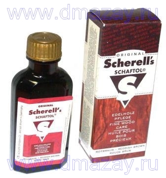 Средство (пропитка) на основе льняного масла по уходу за ружейной ложей и древесиной SCHAFTOL® Scherell  REDDISH BROWN (красно-коричневое) 75 ml    